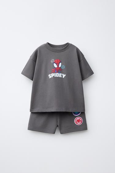 КОМПЛЕКТ ДЖОГГИНГ: ФУТБОЛКА И БЕРМУДЫ SPIDEY © MARVEL — АНТРАЦИТОВО-СЕРЫЙ от Zara