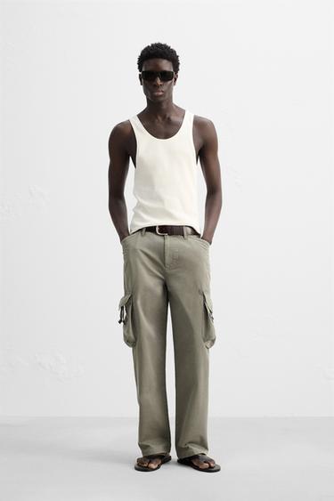 COTTON - HEMP RIBBED TANK TOP - Ecru by Zara - Image 0