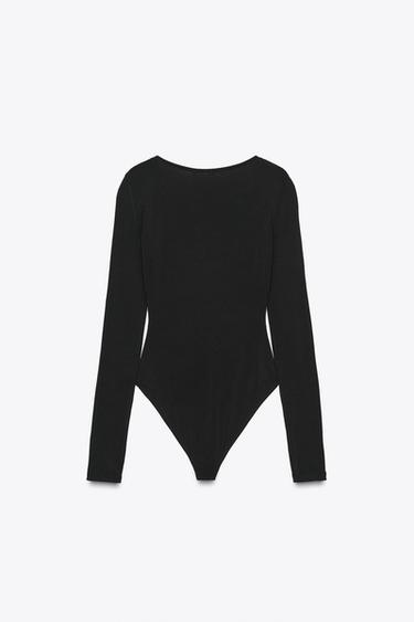 SOFT LONG SLEEVE BODYSUIT - Black by Zara - Image 5
