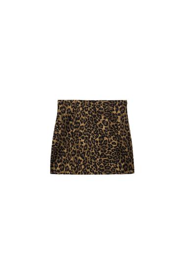 LEOPARD PRINT MINI SKIRT