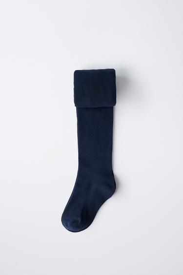 PLAIN TIGHTS - Navy blue by Zara