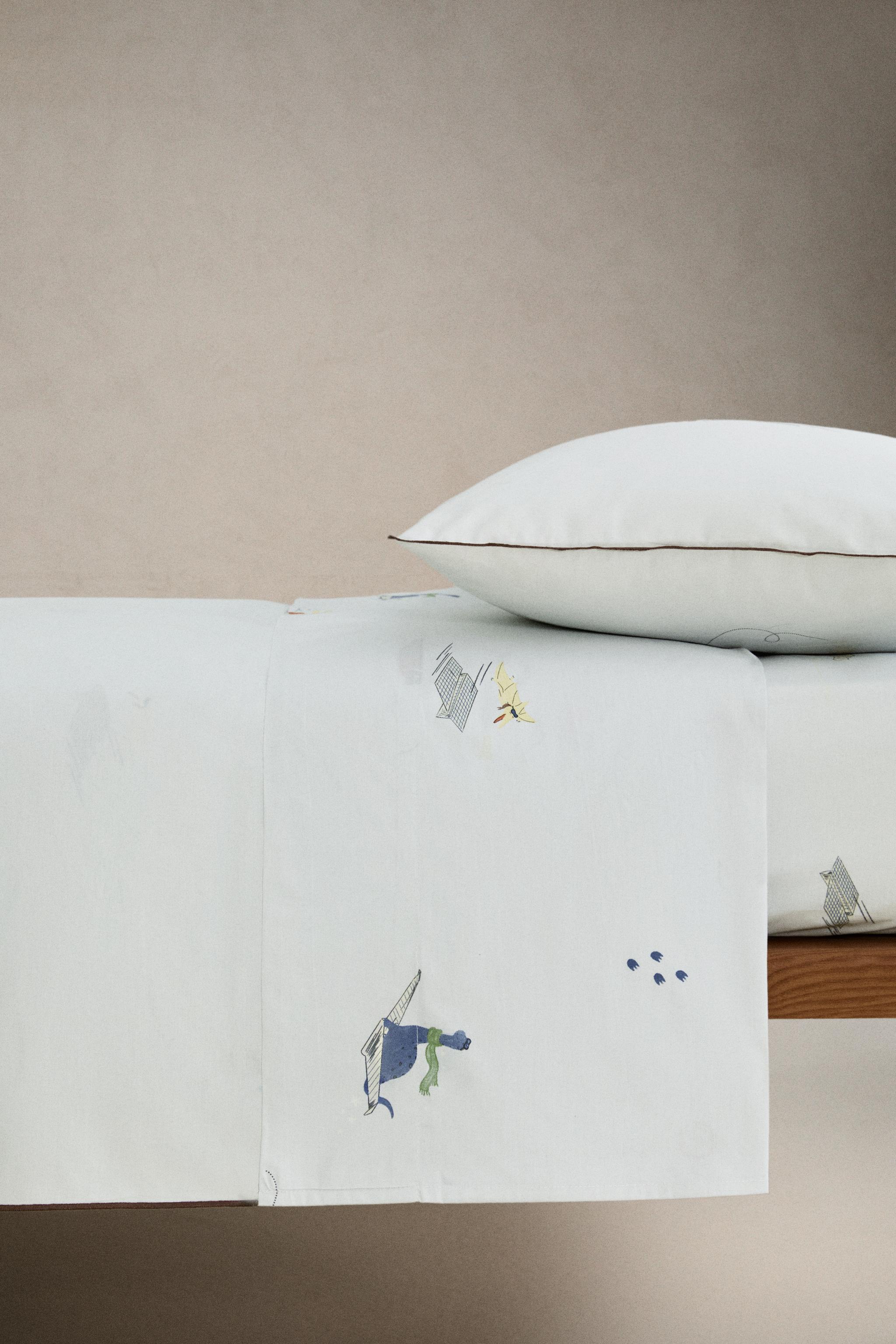 Детские топы Zara DINOSAUR KIDS' FLAT SHEET — фото 3