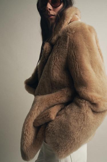 MANTEAU FOURRURE NATURELLE ZW COLLECTION - Beige de Zara - Image 2
