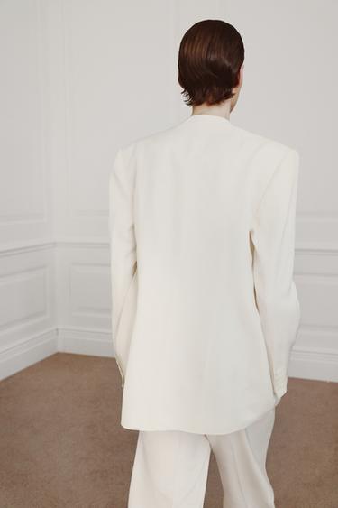 BLAZER À BOUTONNAGE CROISÉ ZW COLLECTION - Écru de Zara - Image 2