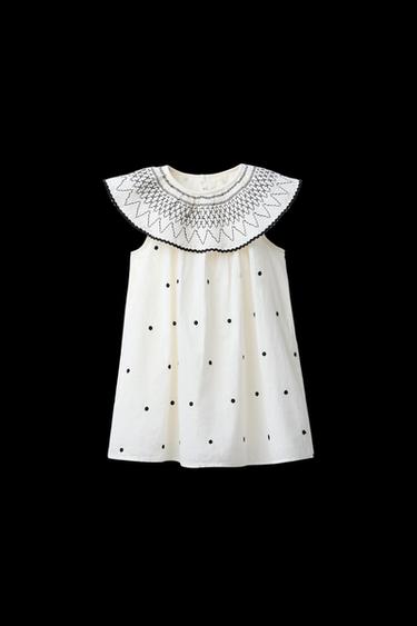 KLEID MIT STICKEREI - Cremefarben von Zara - Bild 0