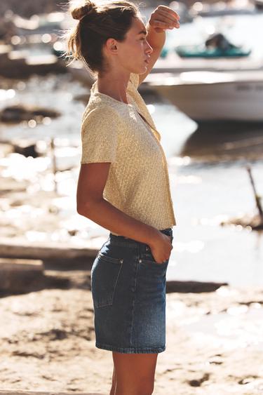 SEQUIN CARDIGAN - Butter by Zara