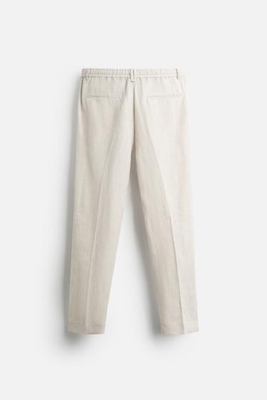 PANTALON 100 % LIN - Beige clair de Zara - Image 0