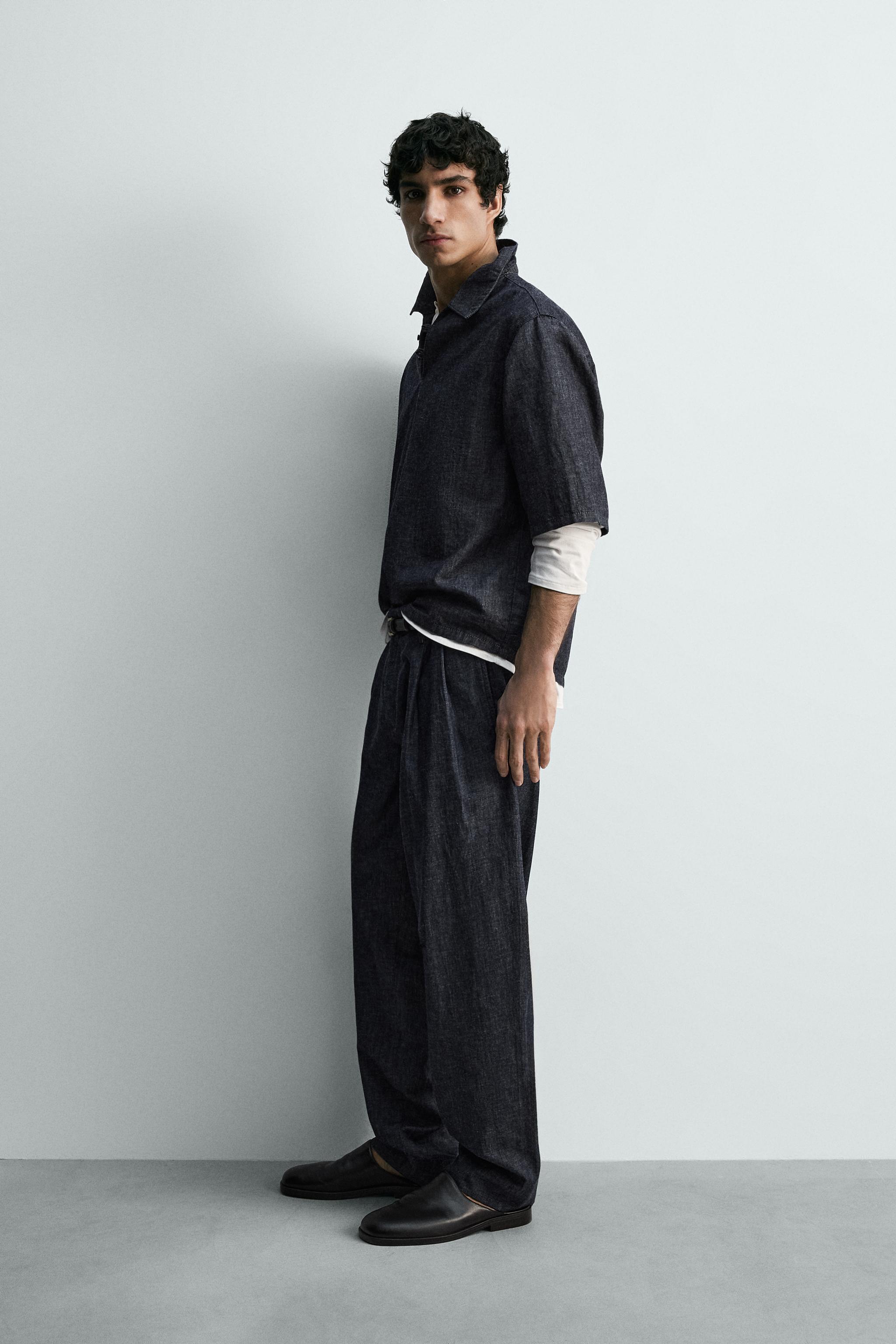 BALLOON FIT PLEATED PANTS