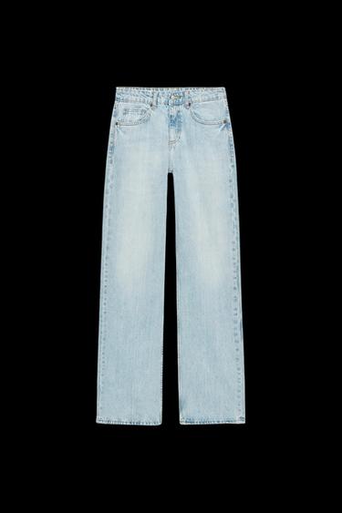 Zara TRF MID-RISE WIDE LEG JEANS - Light blue - Image 0