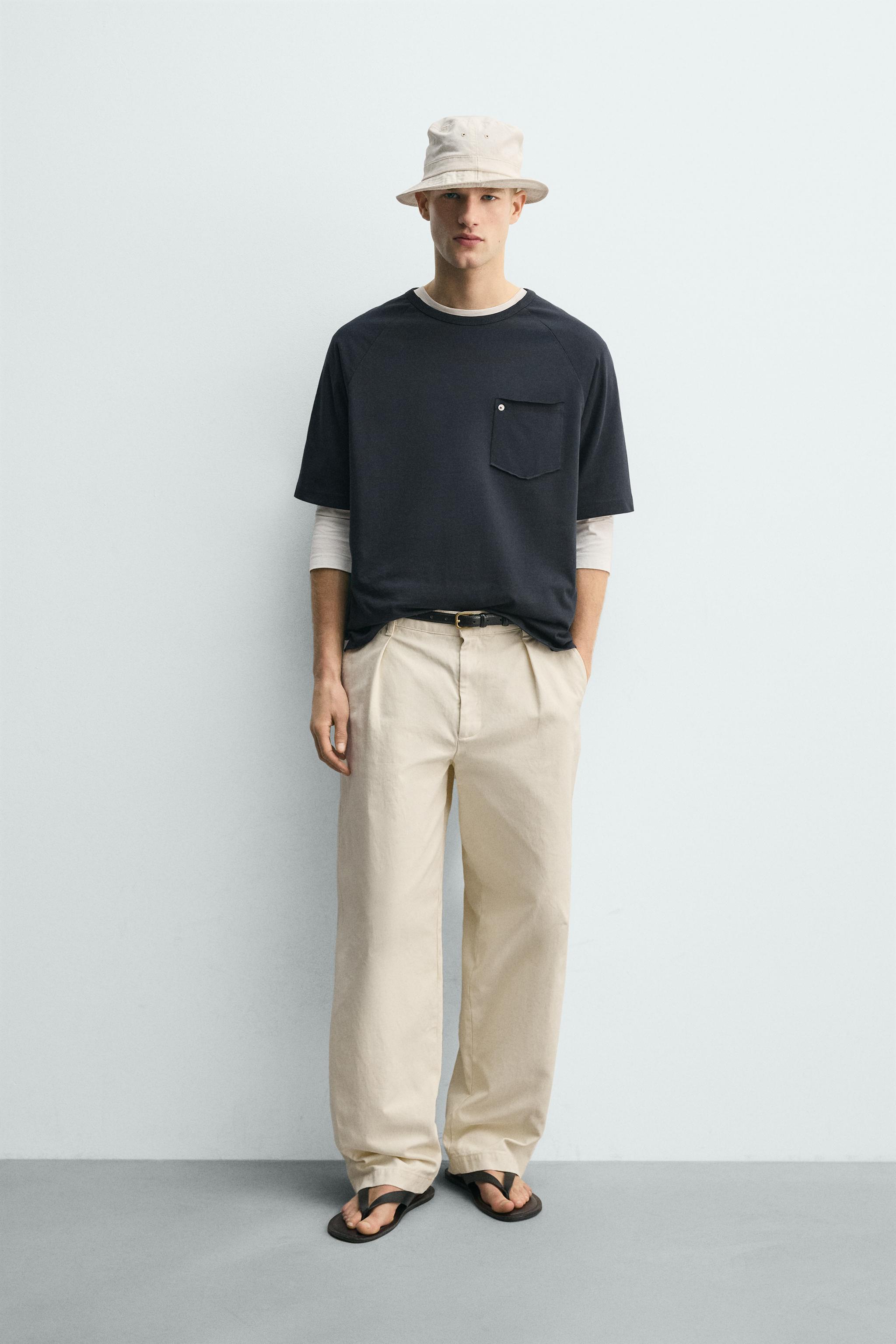 T-SHIRT RELAXED FIT À POCHE RIVET