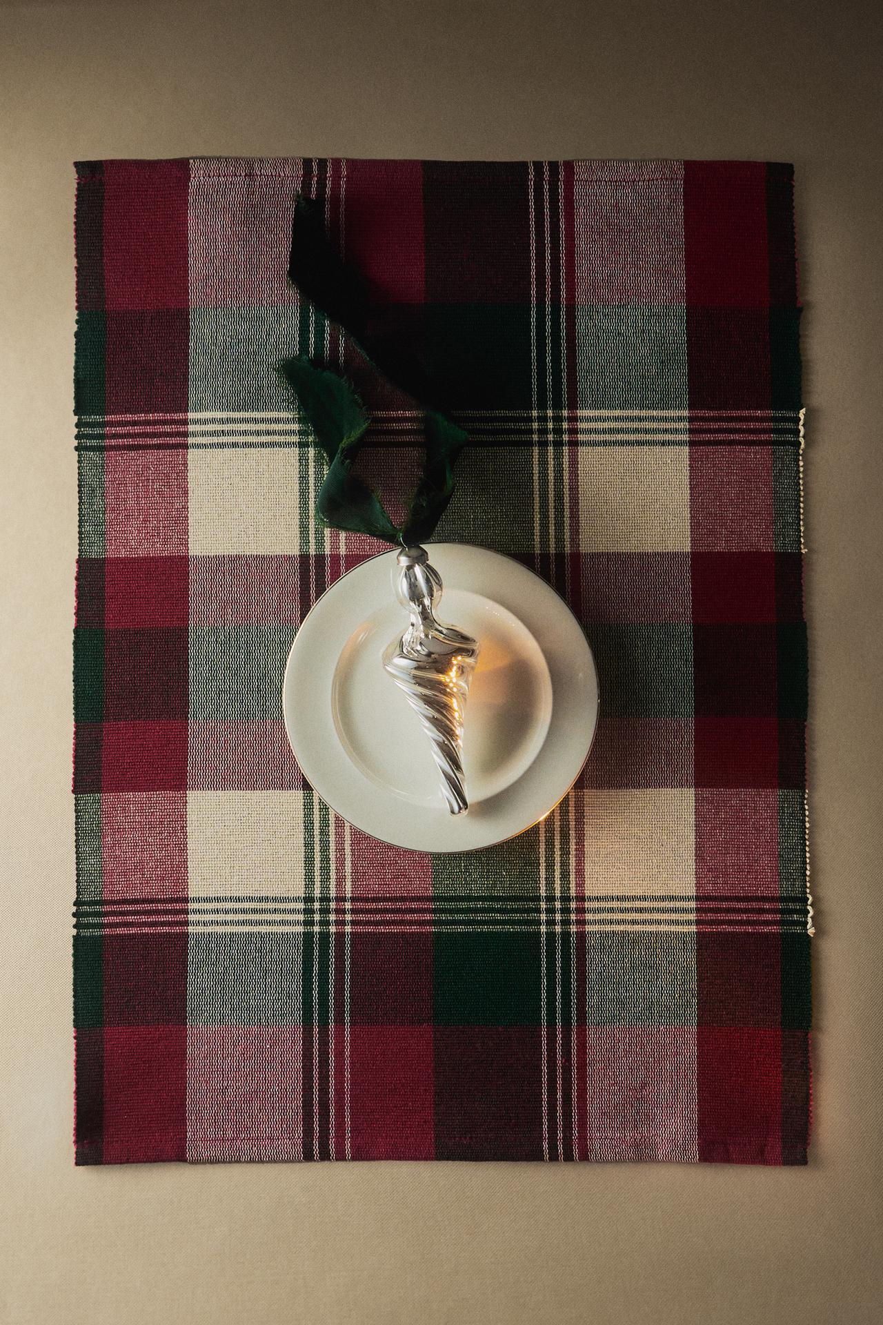 CHRISTMAS CHECK COTTON PLACEMAT (PACK OF 2)