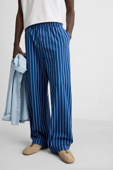 STRIPED RELAXED FIT TROUSERS - Stripes by Zara