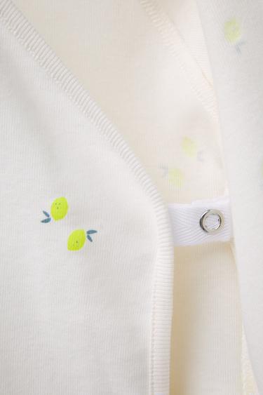 LEMON WRAP T-SHIRT - Oyster-white by Zara - Image 3