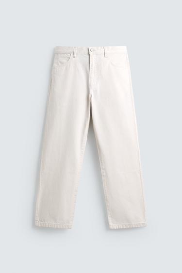 ДЖИНСЫ RELAXED FIT — БЕЛЫЙ от Zara