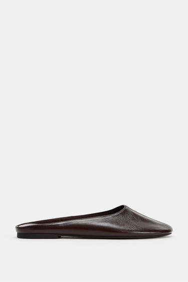 ZAPATO DESTALONADO PIEL - Marrón Chocolate de Zara