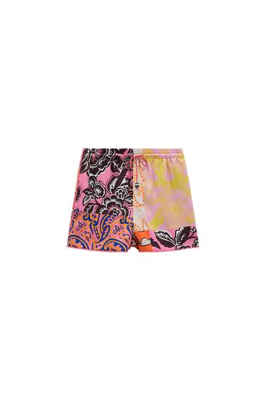 FLOWING PRINT SHORTS