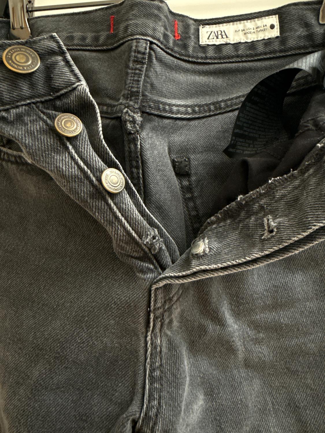 ZW COLLECTION STRAIGHT-LEG HIGH-WAIST FULL LENGTH JEANS - Image 2