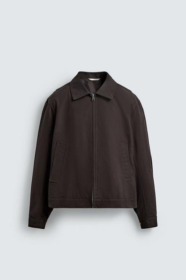 Zara Koyu kahverengi - CROP KESİM CEKET