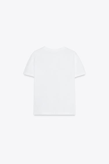 T-SHIRT BRODÉ - Blanc de Zara - Image 6