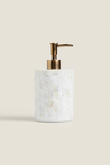 MOTHER-OF-PEARL SOAP DISPENSER - White by Zara - Image 0