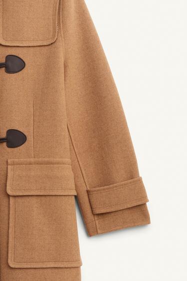 MANTEAU MÉLANGE DE LAINE ÉDITION LIMITÉE - Marron clair de Zara - Image 9
