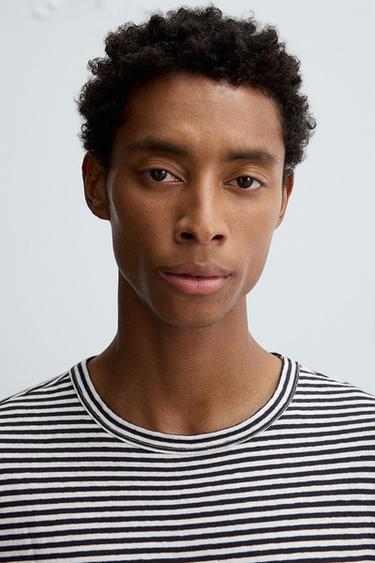 STRIPED COTTON-LINEN T-SHIRT - Stripes by Zara - Image 5