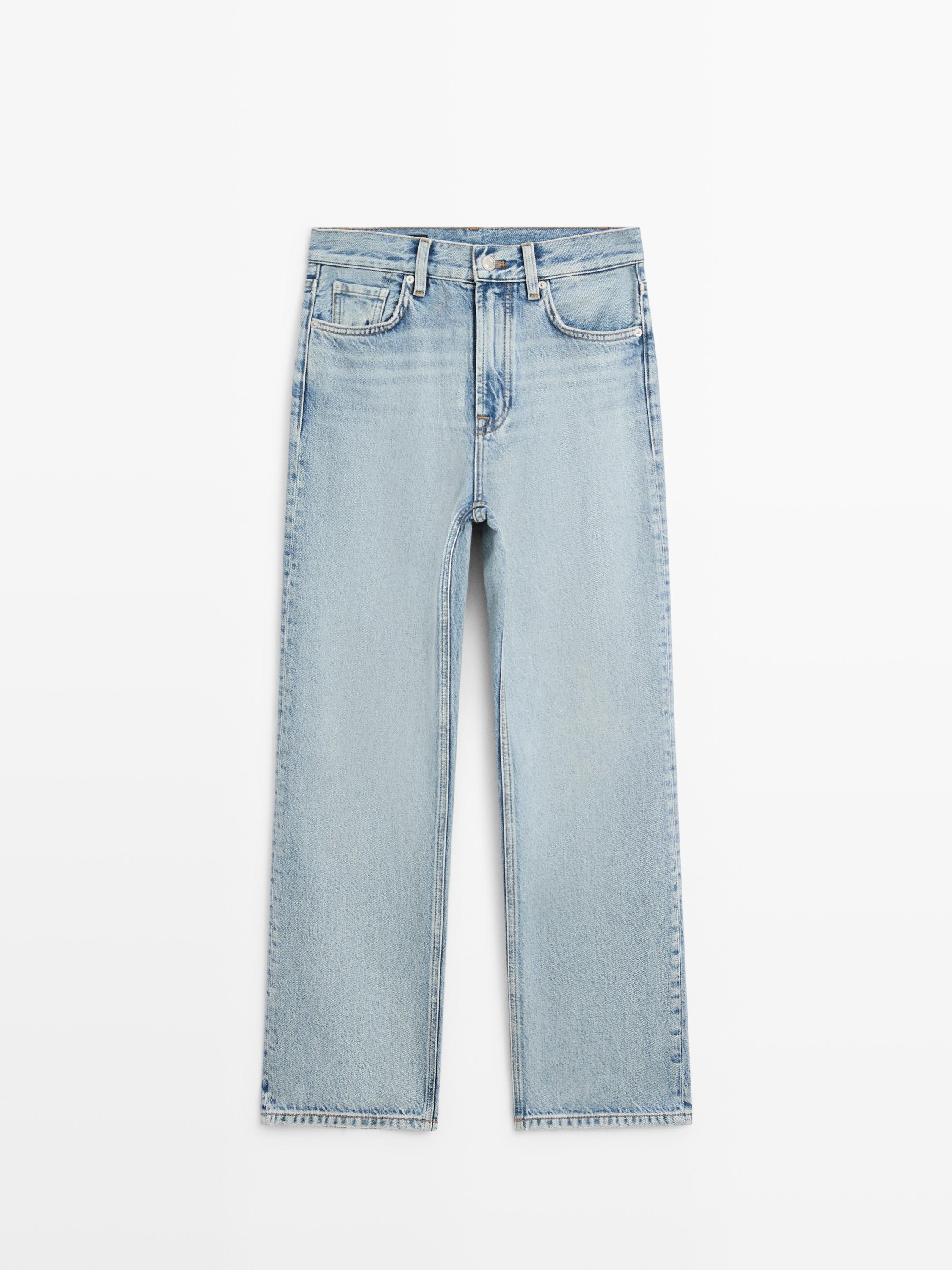 Jean straight taille haute