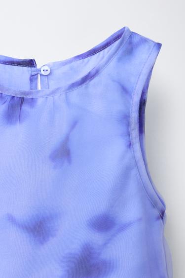 FLORAL ORGANZA DRESS - Bluish by Zara - Image 2