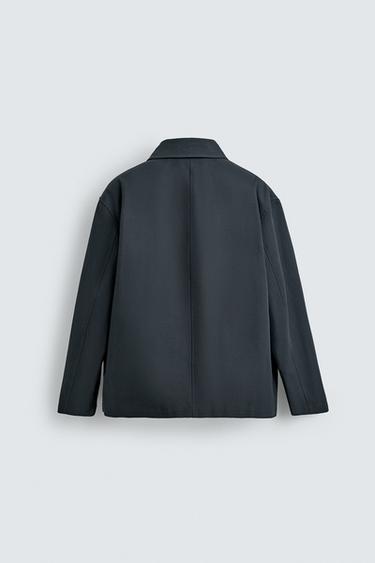 LIMITED EDITION TECHNICAL THREE-QUARTER-LENGTH COAT - blue/black by Zara - Image 8