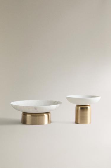 DECORATIVE MARBLE BOWL - Golden by Zara