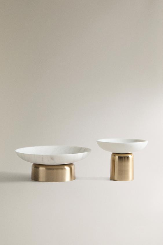 BOL DÉCORATIF MARBRE - Doré de Zara - Image 0