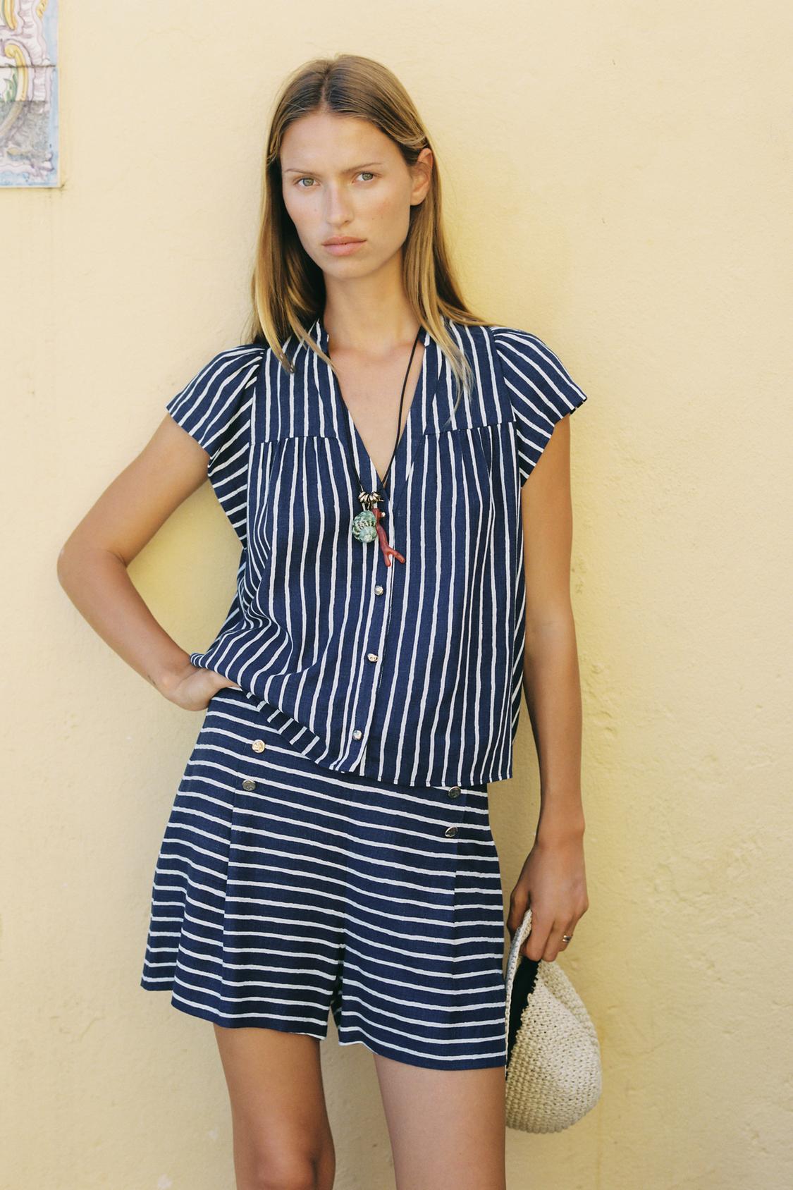 V-Neck Hardware One-Piece Swimsuit