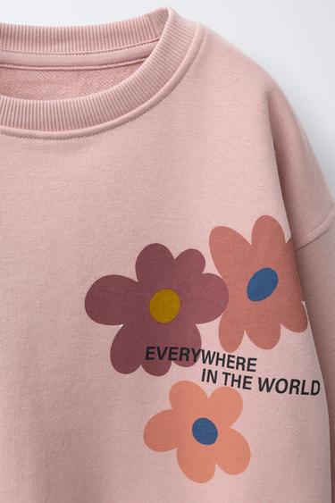 ENSEMBLE SWEAT ET LEGGING IMPRIMÉ - Rose délavé de Zara - Image 2