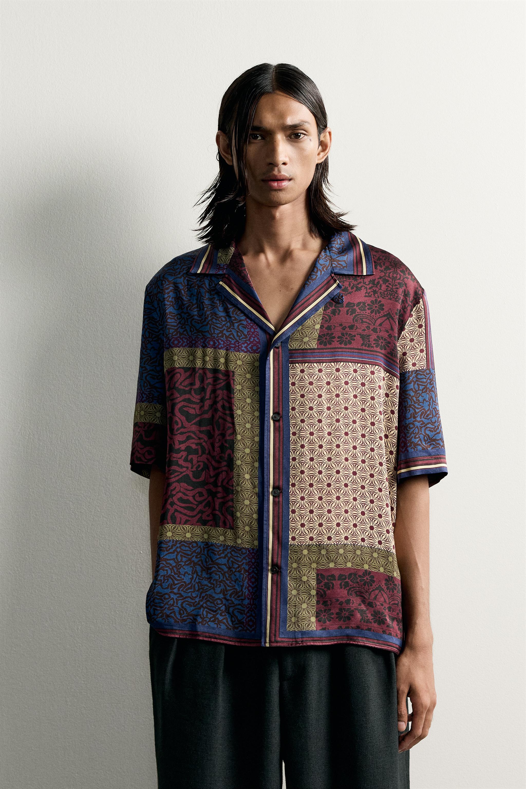 LIMITED EDITION COMBINED PRINT FLOWY SHIRT