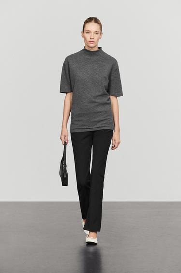 Zara Wool blend mock turtleneck knit sweater - Mid-gray - Image 0