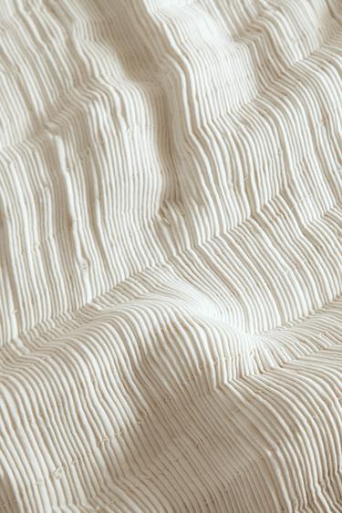 CHEMIN DE TABLE COTON FRONCES X FANGLU LIN - Blanc de Zara - Image 3
