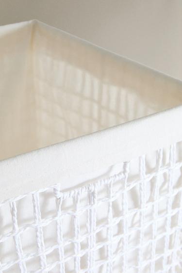 FABRIC-LINED LAUNDRY BASKET - Ivory by Zara - Image 2