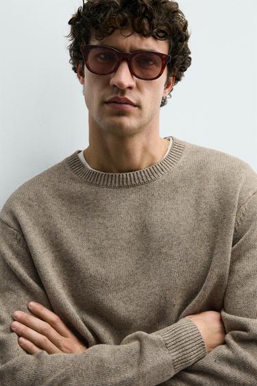 COTTON - LINEN JUMPER - Mid-camel by Zara - Image 4