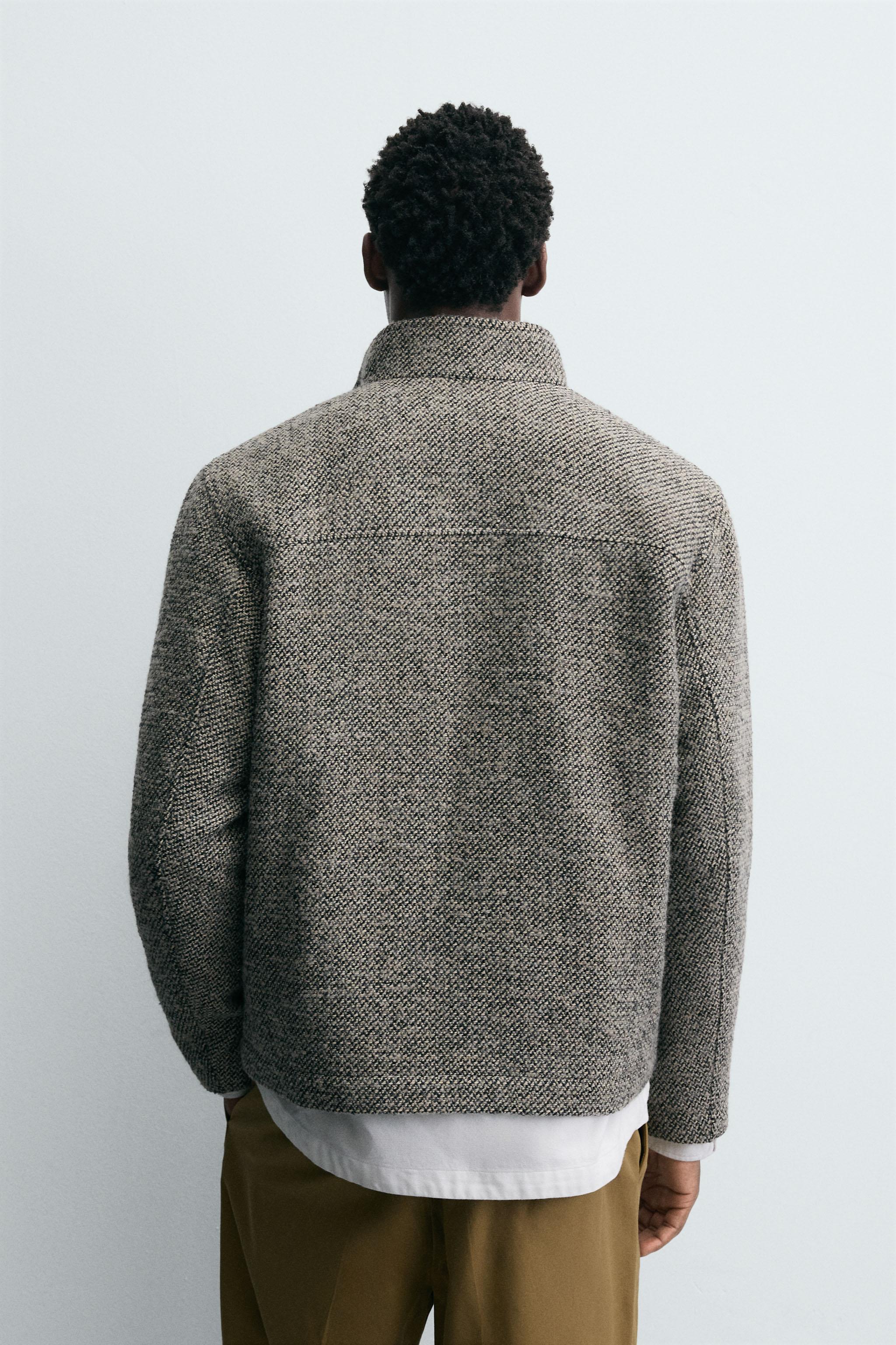 BOUCLÉ TEXTURE OVERSHIRT - Light gray | ZARA United States