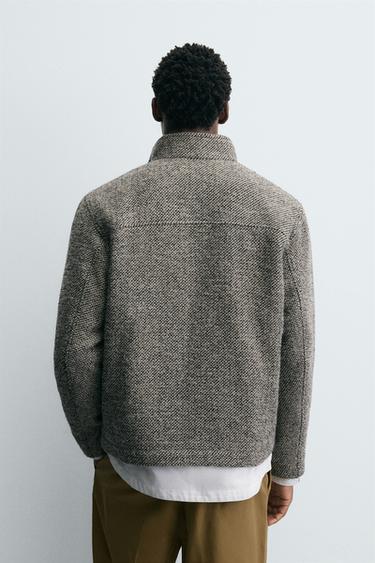 SURCHEMISE TEXTURÉE BOUCLÉ - Gris clair de Zara - Image 2