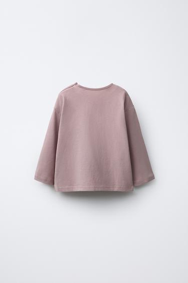 LOT DE TROIS HAUTS UNIS - Rose de Zara - Image 2