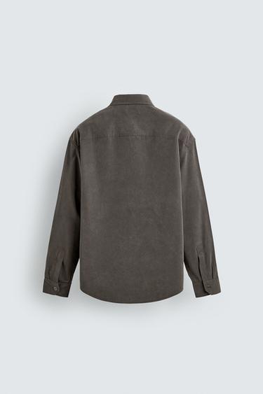 FLOWING RELAXED FIT SHIRT - mink brown by Zara - Image 6
