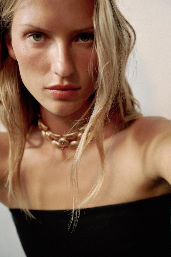 COLLAR METÁLICO CHOKER - Dorado de Zara - Imagen 0
