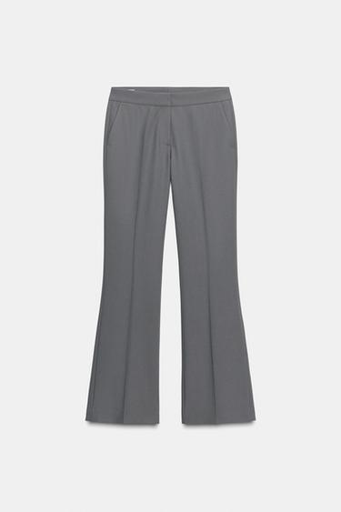PANTALÓN FLARE ABERTURAS - Gris de Zara