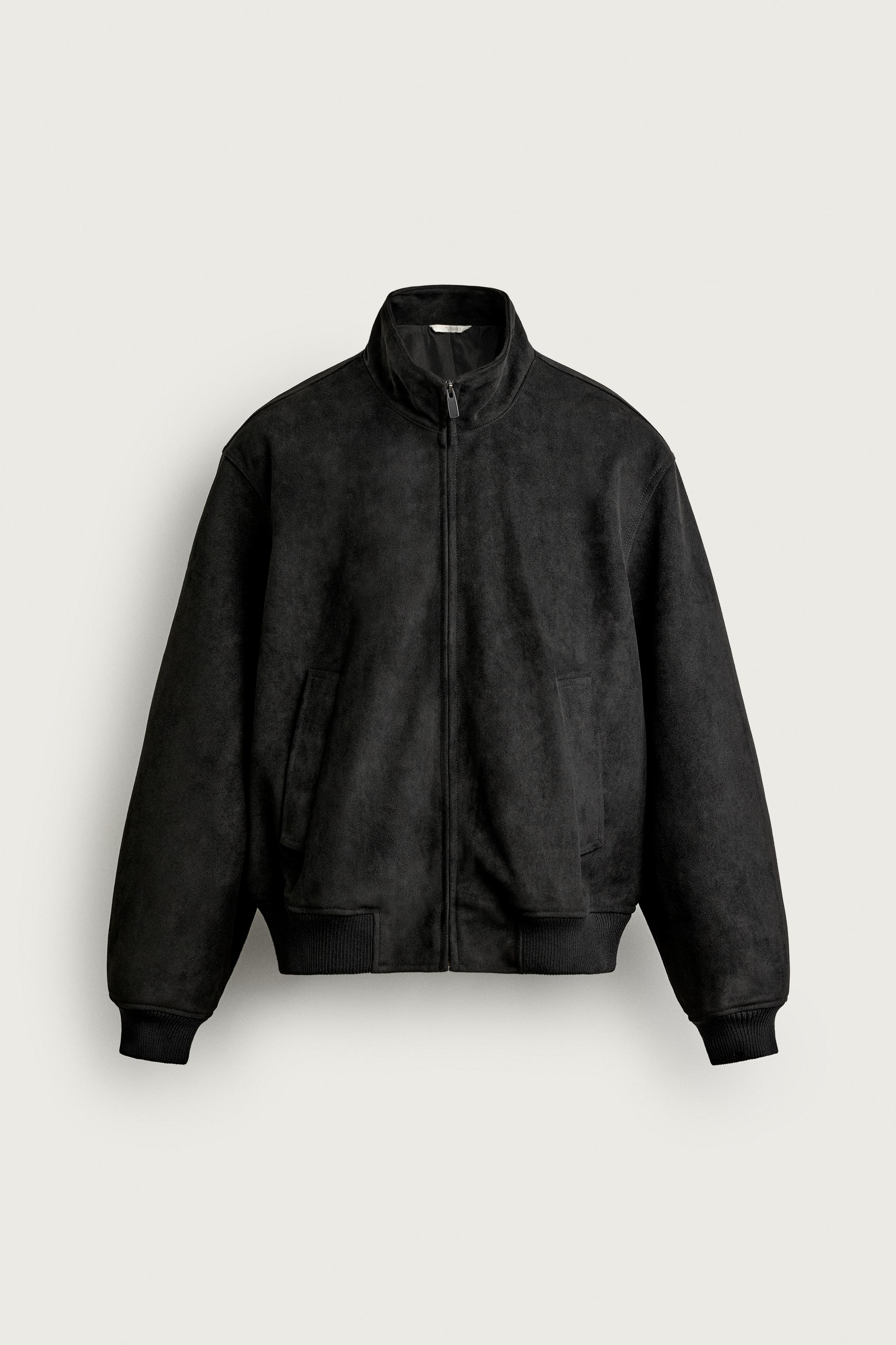 REGULAR FIT FAUX SUEDE JACKET