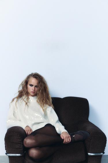 BALLERINES EFFET SATINÉ - Noir de Zara - Image 0