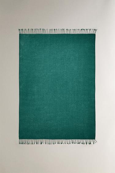 CHENILLE THROW - Turquoise by Zara