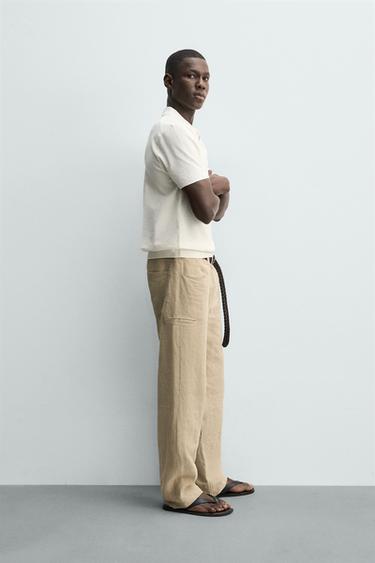 POLO EN MAILLE REGULAR FIT STRUCTURÉ - Blanc de Zara - Image 3