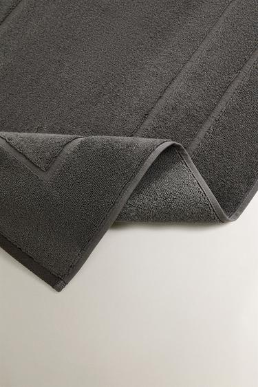 NON-SLIP COTTON BATH MAT - Dark grey by Zara - Image 2