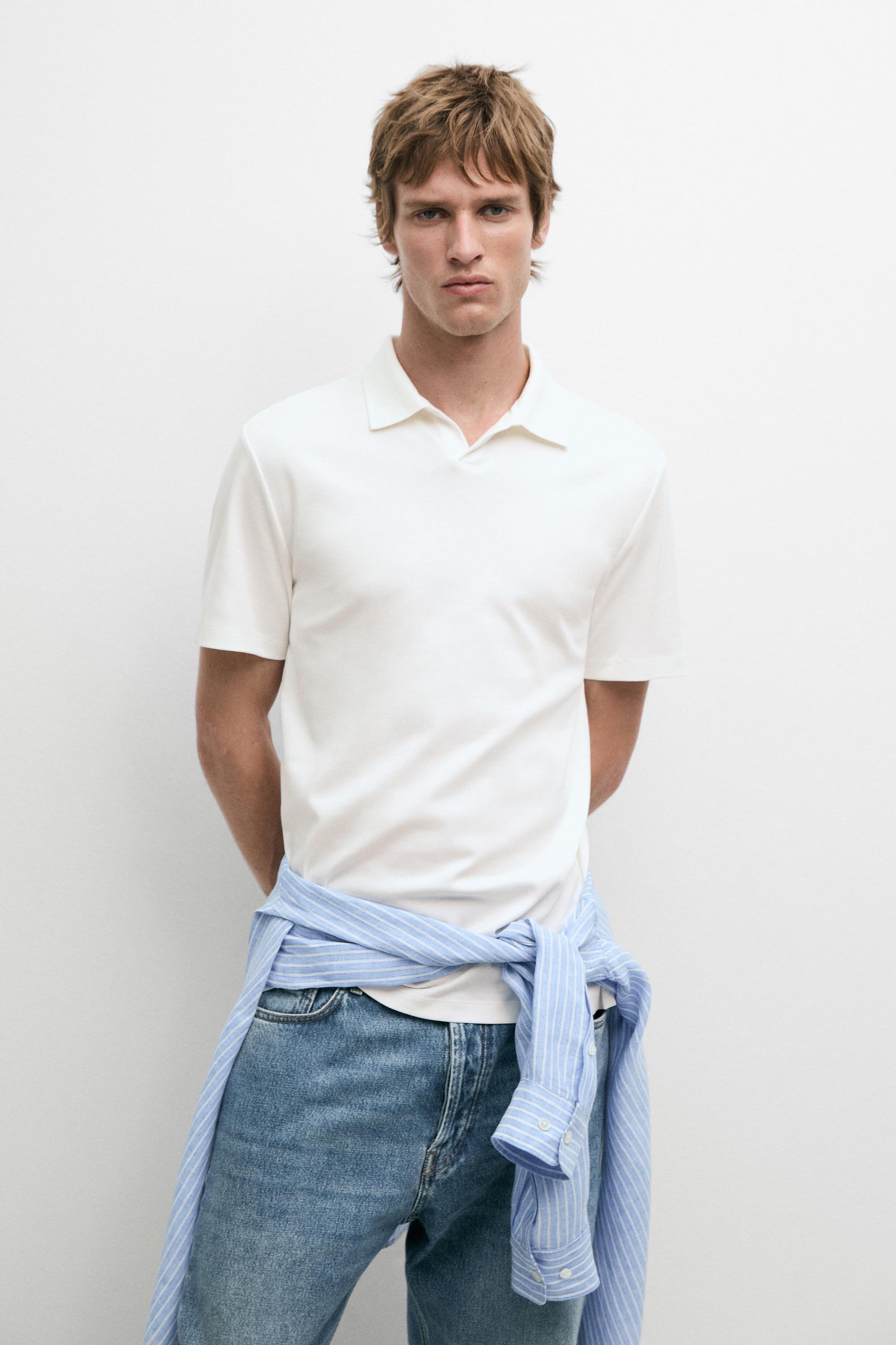 Polo en maille de coton à manches courtes